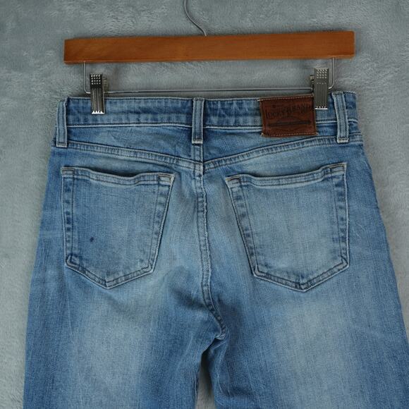 Lucky Brand Jeans Womens 0/25 Blue Distressed Denim Sienna Slim Boyfriend - Picture 3 of 12